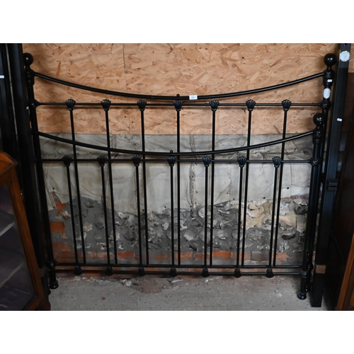 181 - A Laura Ashley black metal double bed frame, 150 cm wide