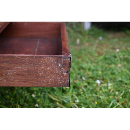 208 - A small Victorian two-tier rosewood what-not with turned supports and single drawer, 46 x 38 x 72 cm