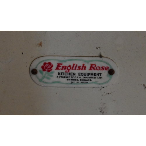 210 - A 1950s English Rose triple kitchen sink unit 160 x 56 x 98 cm (excluding taps) and English Rose dou... 