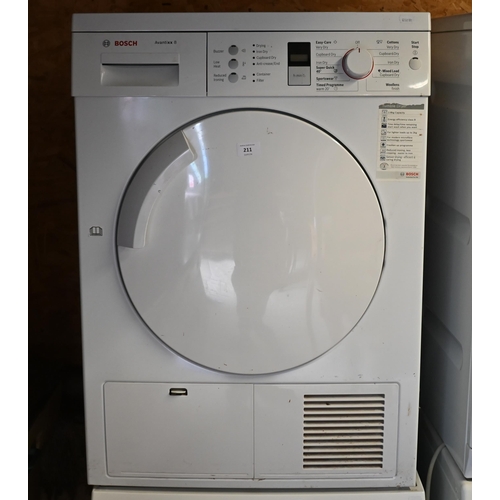 211 - White goods - A Bosch Avantix x8 condenser tumble dryer, 60 x 60 x 84 cm, untested and no warranty o... 