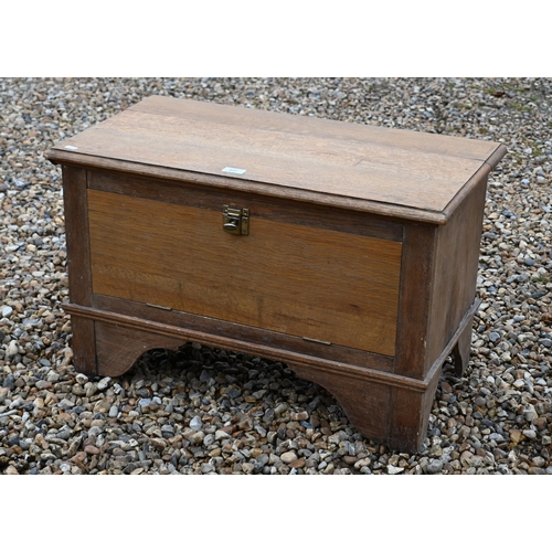 227 - # A small oak drop-front side cabinet