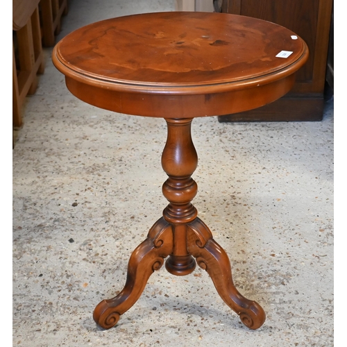 238 - # A Sorrento style circular occasional table on tripod base, 50 cm diam x 62 cm high