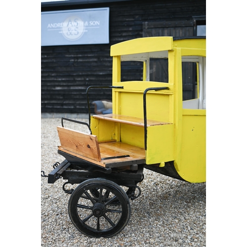 261 - A bespoke half-size 18th century style carriage, twin axle on steel frame with front turntable, driv... 