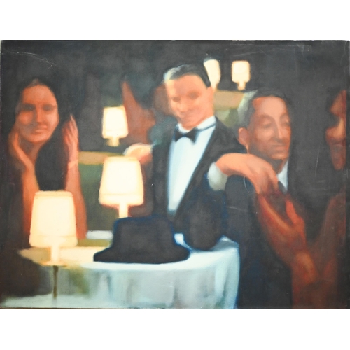 317 - A set of eight oil on canvas studies of film stills including Robert de Niro 'The Godfather' and 'Ta... 