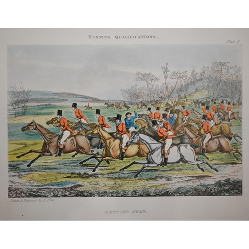 327 - Five Alken prints - Hunting Qualifications series, 25 x 38 cm and four Orme shooting prints, 40 x 49... 