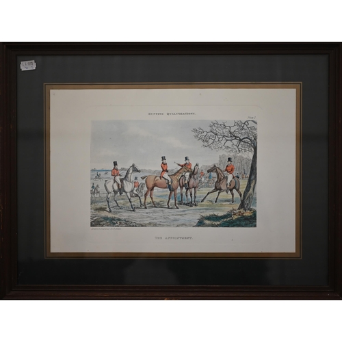 327 - Five Alken prints - Hunting Qualifications series, 25 x 38 cm and four Orme shooting prints, 40 x 49... 