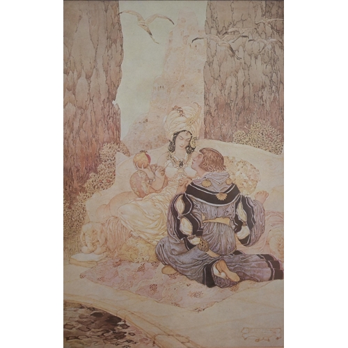 328 - # Four prints after Edmund Dulac - Circé, Scharazade, La Penitienne and another (4)