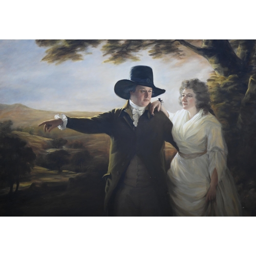 344 - An extensive 20th century oil on canvas after Sir Henry Raeburn of Sir John and Lady Clerk of Penicu... 