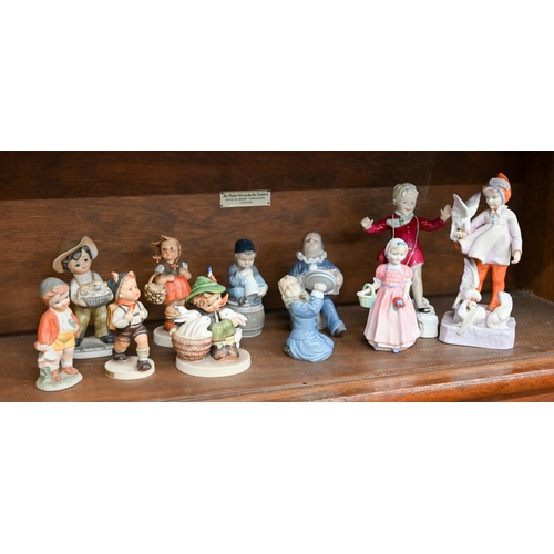 360 - Two Royal Worcester figures - 'January' 3452 and 'November' 3418 to/w three Royal Copenhagen figures... 