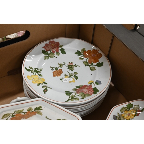 379 - # A Wedgwood 'Kimono' pattern dinner service, 54 pieces, including covers (2 boxes)