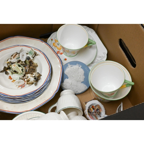 380 - # Various Royal commemorative and other ceramics including Sevres 'Jasper'-type 1901 Coronation plaq... 