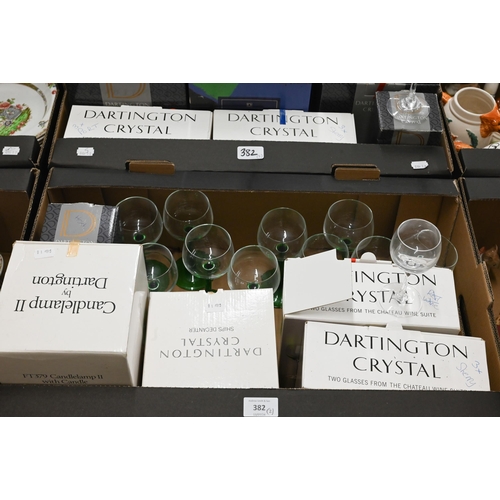 382 - A quantity of boxed Dartington Crystal drinking glasses etc (2 boxes)