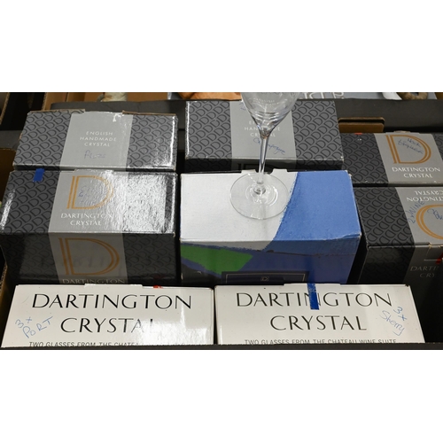 382 - A quantity of boxed Dartington Crystal drinking glasses etc (2 boxes)