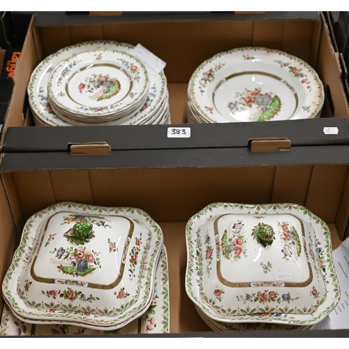 383 - A quantity of Victorian Copeland Late Spode 'Lyons' pattern dinner ware 47 pieces including cover (2... 