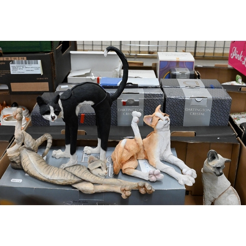 393 - Four Country Artist's 'A Breed Apart' cats - one boxed (box)