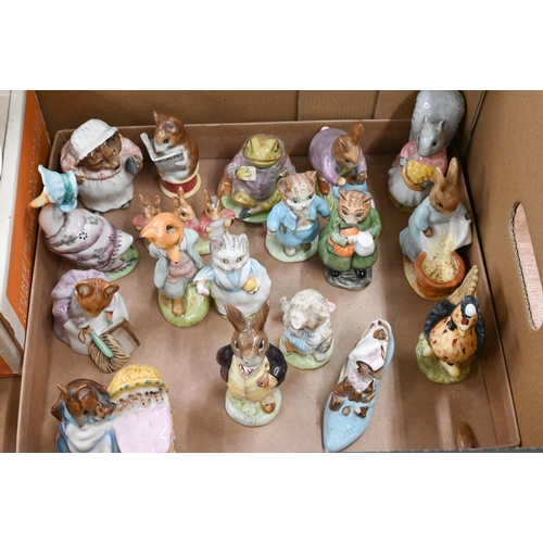 398 - Eighteen Beswick Beatrix Potter figures - brown back-stamps - to/w a small selection of Royal Doulto... 