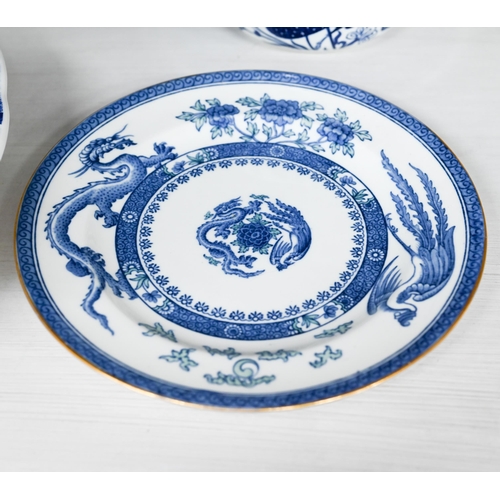 415 - A Royal Crown Derby 'Mikado' large platter 35 cm, a 26 cm example and an oval dish to/w various othe... 