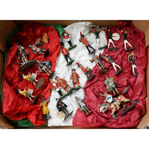 425 - Various lead and die-cast soldiers including knights in armour (23)