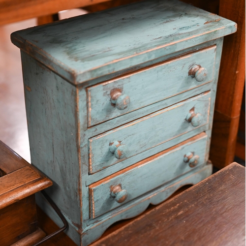 452 - Two antique French foot-warmers, to/w various other boxes, miniature chests of drawers etc (2 boxes)