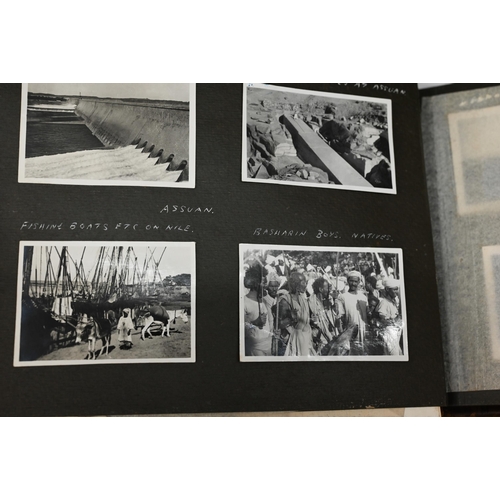 508 - An album of World War II photographs of RAF life in active service, mostly in Egypt, to/w loose phot... 