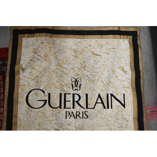 510 - A printed fabric advertising/retail banner for Guerlain perfume, Paris, 175 x 60 cm