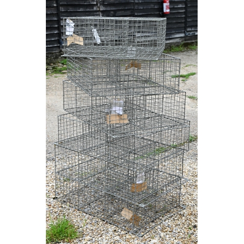 13 - Six Nkuku 'cage' five compartment wall rack, 61 cm x 46 cm x 18 cm, new ex-stock with retail tags (6... 