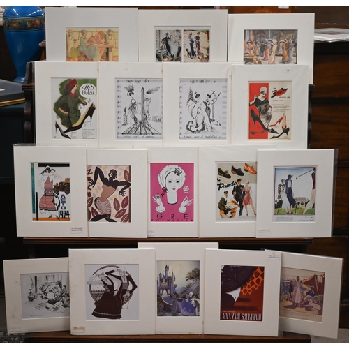 319 - Approx thirty mounted colour book plates from One Hundred Years of Fashion from 1900 and a quantity ... 