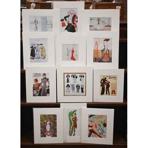 319 - Approx thirty mounted colour book plates from One Hundred Years of Fashion from 1900 and a quantity ... 