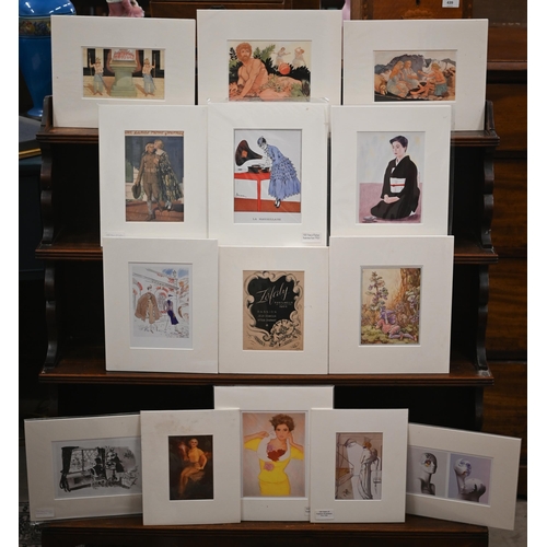 319 - Approx thirty mounted colour book plates from One Hundred Years of Fashion from 1900 and a quantity ... 