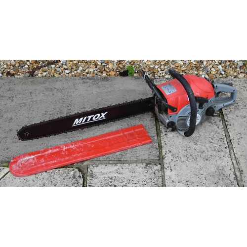 47 - A Mitox 6224 petrol chainsaw, 24 inch, with chain cover, a/f