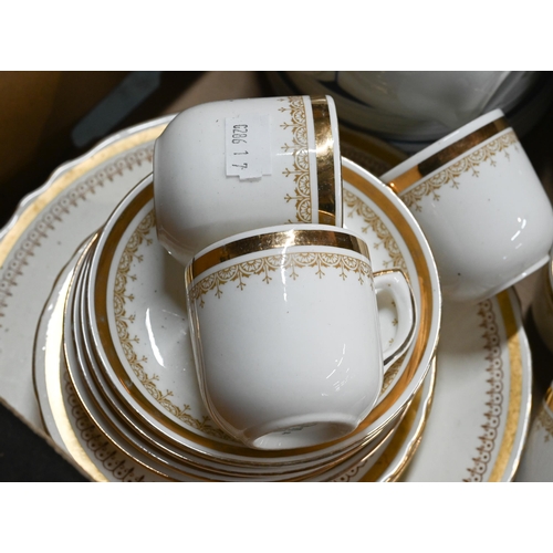 10 - # A Copeland Spode BOAC 18 piece tea set, to/w a Crown Staffordshire tea service and an Aynsley gilt... 