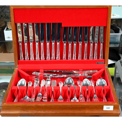 100 - A canteen of epns 'Dubarry' pattern flatware and cutlery for eight settings (little used)