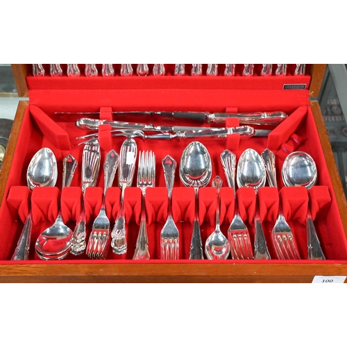 100 - A canteen of epns 'Dubarry' pattern flatware and cutlery for eight settings (little used)