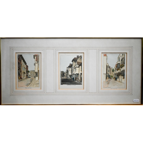 352 - J Seymour-Lindsay - Blackwall, signed and dated 39, 19.5 x 32 cm and three framed views of Windsor (... 