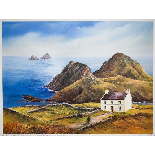 366 - Philip Gray - Five pencil signed prints of views of Ireland, 18 x 23 cm the largest (5)