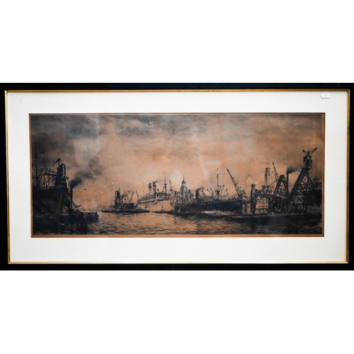 367 - # Five various pictures - E C Burrows - Tall ships, oil on canvas, signed, 49 x 59 cm; Terence Cuneo... 