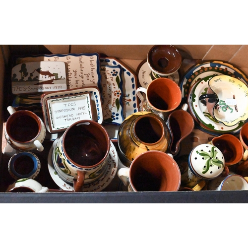 45 - A large collection of Devon ware, approx. 120 items (2 boxes)