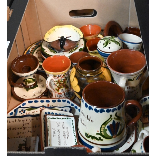 45 - A large collection of Devon ware, approx. 120 items (2 boxes)