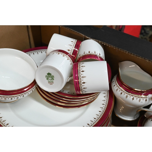 54 - An extensive Aynsley 'Durham' dinner/tea/coffee service (2 boxes)