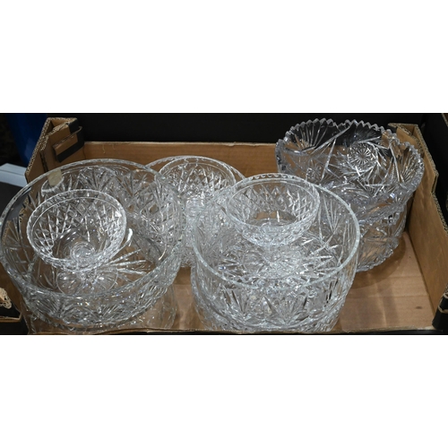 57 - # A large quantity of good quality cut drinking glasses, bowls, comports, jugs, etc - includes Water... 