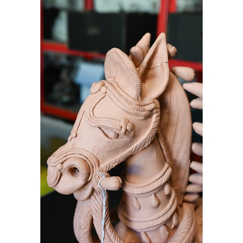 80 - An Indian terracotta horse, 50 cm high