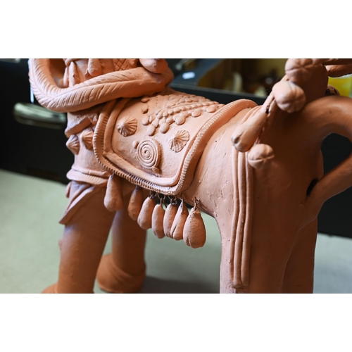 80 - An Indian terracotta horse, 50 cm high