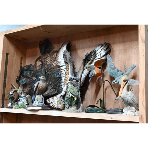 87 - A large quantity of resin bird ornaments (36 approx)