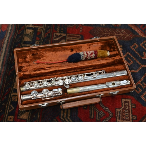 107 - A US Artley silver-plated flute (cased)