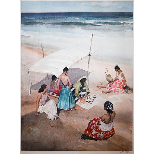 369 - Two Russsell Flint prints - 'Gitanas at La Galeria', pencil signed, 71 x 53 cm and 'Spanish Girls Ba... 