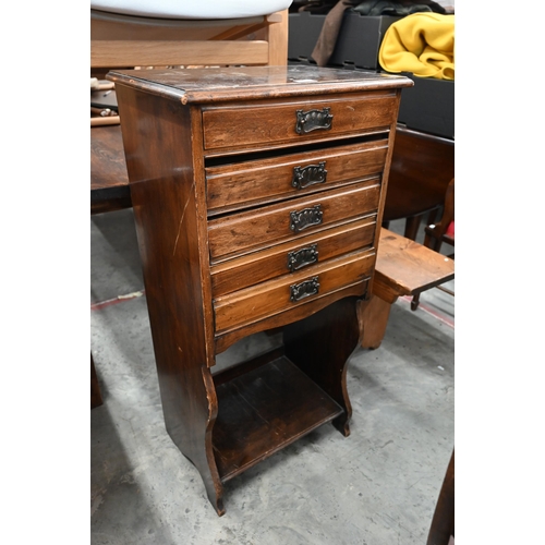 124 - # An Edwardian mahogany music chest a/f