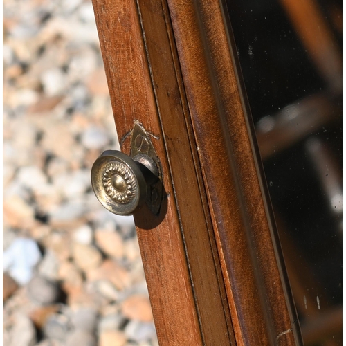 217 - # A 19th century mahogany platform toilet mirror with three drawers, 48 cm w x 65 cm h