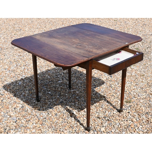 495 - # A 19th century mahogany Pembroke table with end drawers (a/f)