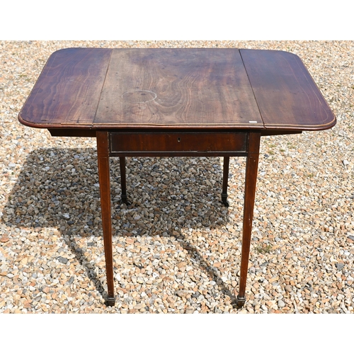 495 - # A 19th century mahogany Pembroke table with end drawers (a/f)