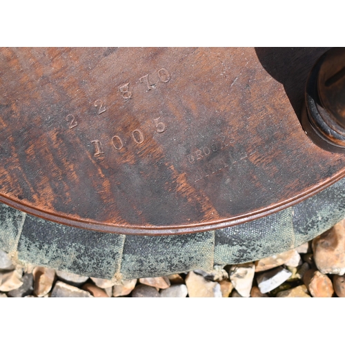 497 - A Victorian revolving piano stool to/w an octagonal oak occasional table (2)